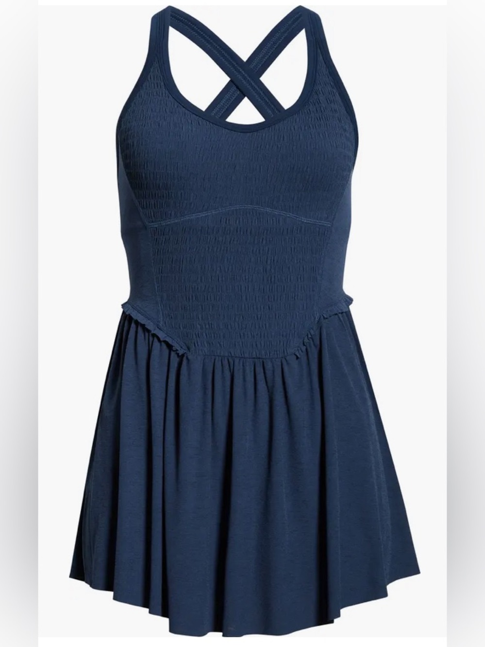FP Movement by Free People Navy Blue Smockin Hot athletic dress